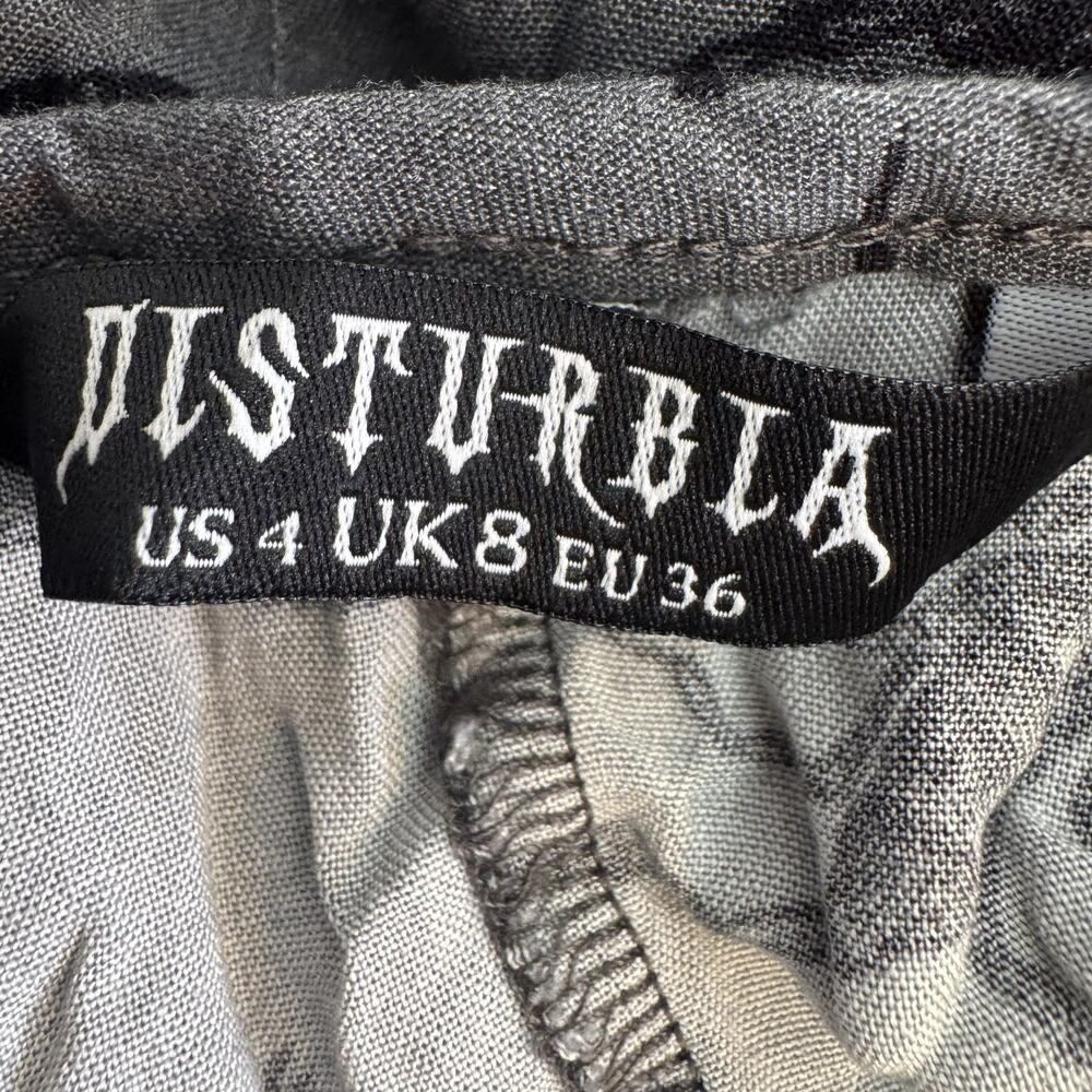 Disturbia Parasite Bug Print Midi Shirt Dress Button Front Goth Alt 4 - Picture 8 of 8